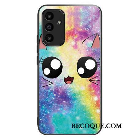 Coque Samsung Galaxy A15 5G / A15 Verre Trempé Chat Galaxie