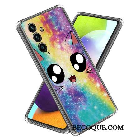 Coque Samsung Galaxy A15 5G Chat Arc-en-Ciel