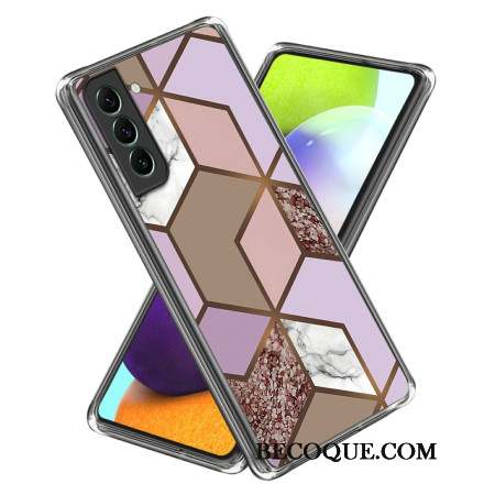 Coque Samsung Galaxy S24 5G Motif Marbre Abstrait Géométrie