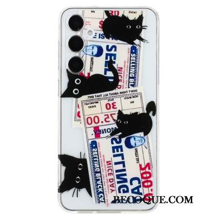 Coque Samsung Galaxy S24 FE Chats Noirs