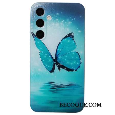 Coque Samsung Galaxy S24 FE Papillon Bleu