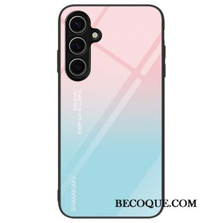 Coque Samsung Galaxy S24 FE Verre Trempé Dégradé Rose Bleu