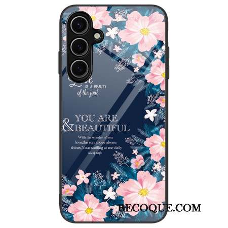 Coque Samsung Galaxy S24 FE Verre Trempé Fleurs Roses