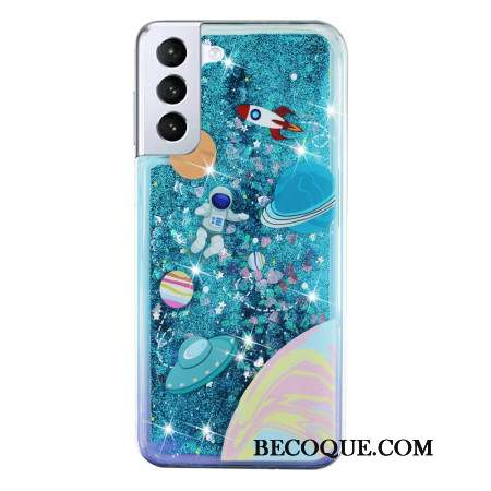 Coque Samsung Galaxy S24 Plus 5G Liquide à Paillettes Univers