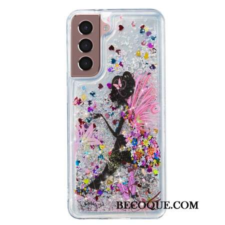 Coque Samsung Galaxy S24 Plus 5G Paillettes Liquides Jeune Fille