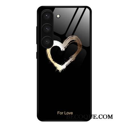 Coque Samsung Galaxy S24 Plus 5G Verre Trempé Coeur Noir