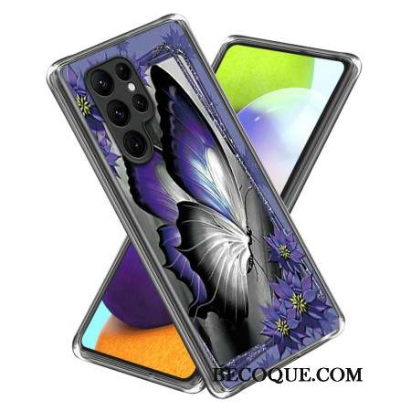 Coque Samsung Galaxy S24 Ultra 5G Papillon Violet