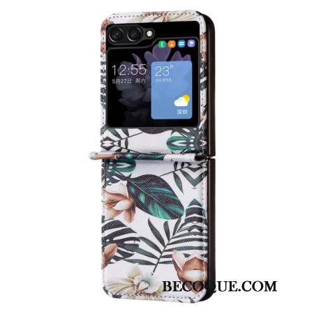 Coque Samsung Galaxy Z Flip 5 Feuilles