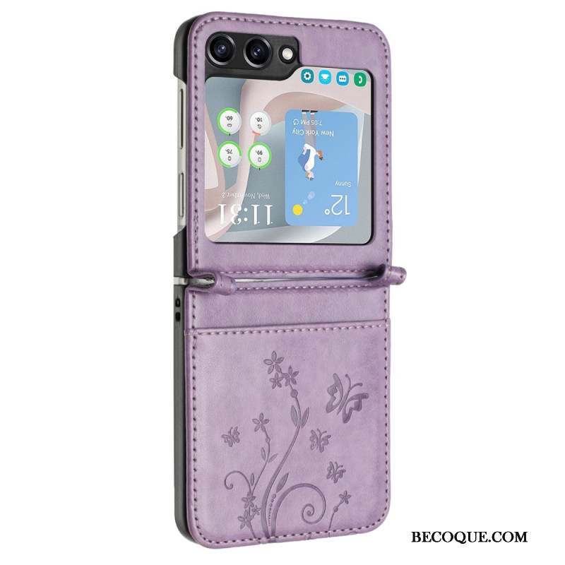 Coque Samsung Galaxy Z Flip 6 Papillons et Fleurs