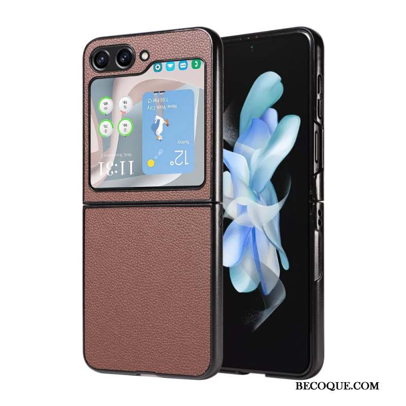 Coque Samsung Galaxy Z Flip 6 Style Cuir Discret