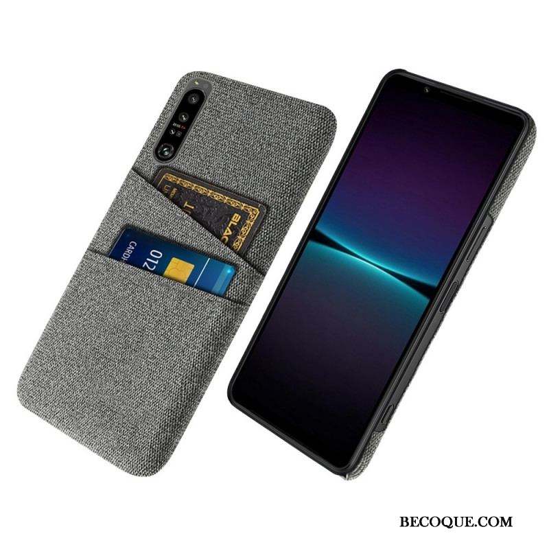 Coque Sony Xperia 1 IV Tissu Porte-Cartes