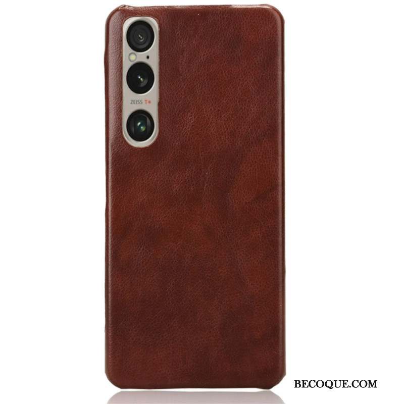 Coque Sony Xperia 1 VI Effet Cuir Litchi