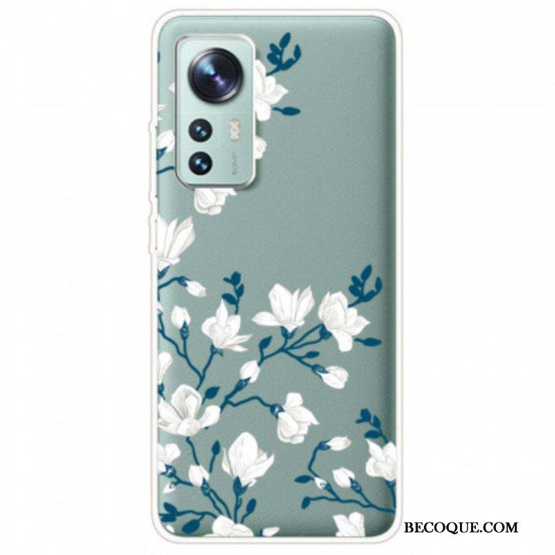 Coque  Xiaomi 12 / 12X  Fleurs Blanches