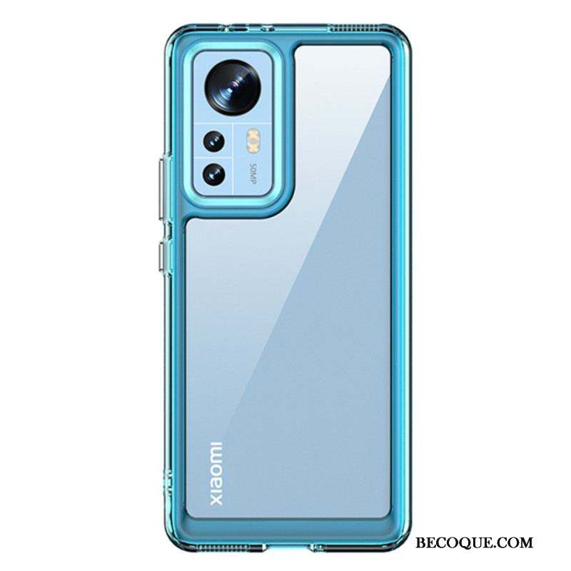 Coque Xiaomi 12 / 12X Transparente avec Contours Colorés