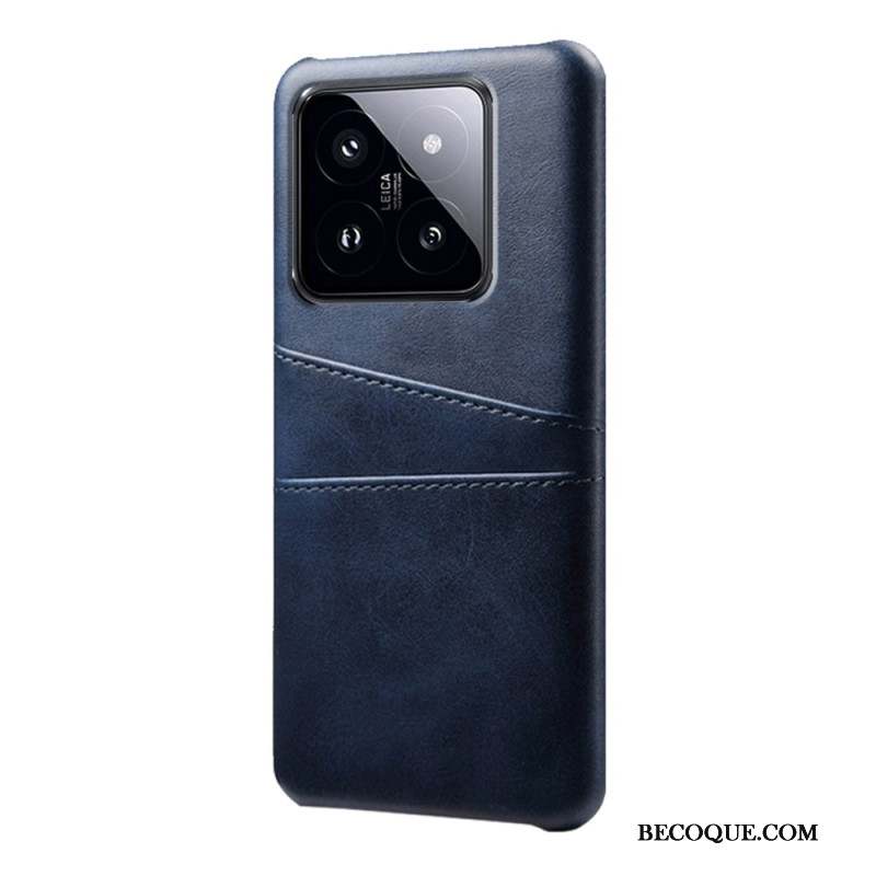 Coque Xiaomi 14 Effet Cuir Double Porte-cartes