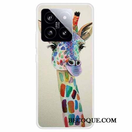 Coque Xiaomi 14 Girafe Colorée