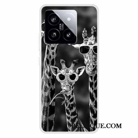 Coque Xiaomi 14 Girafes à Lunettes de Soleil