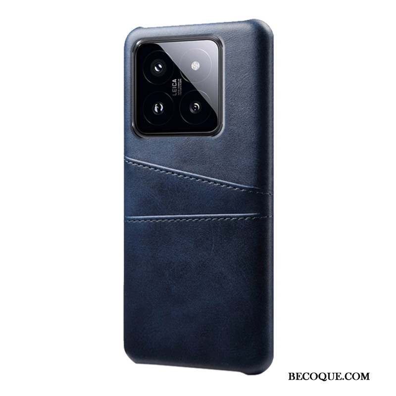 Coque Xiaomi 14 Pro Effet Cuir Porte-Cartes