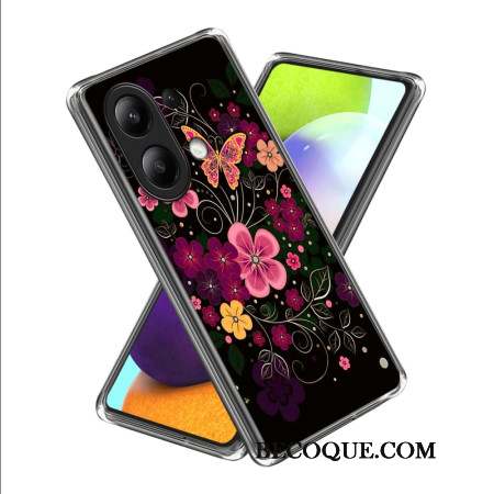 Coque Xiaomi Redmi Note 13 4G Fleurs et Papillons