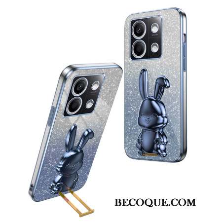 Coque Xiaomi Redmi Note 13 4G Lapin avec Support Bleu