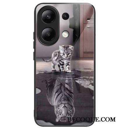 Coque Xiaomi Redmi Note 13 4G Verre Trempé Chat et Tigre