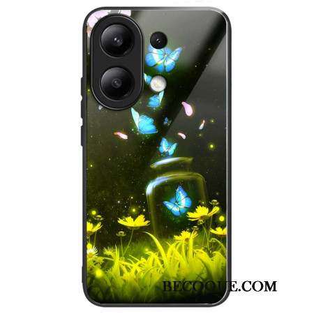 Coque Xiaomi Redmi Note 13 4G Verre Trempé Papillon Bouteille