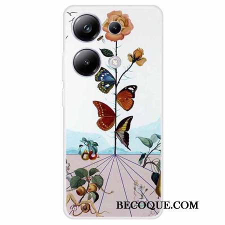 Coque Xiaomi Redmi Note 13 Pro 4G / Poco M6 Pro 4G Fleurs de Papillons