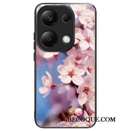 Coque Xiaomi Redmi Note 13 Pro 4G / Poco M6 Pro 4G Verre Trempé Fleurs de Pêcher