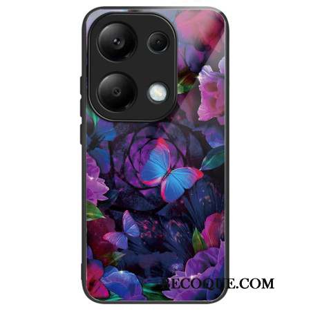 Coque Xiaomi Redmi Note 13 Pro 4G / Poco M6 Pro 4G Verre Trempé Papillons Colorés