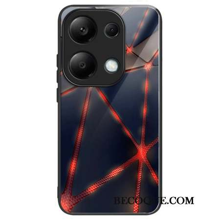 Coque Xiaomi Redmi Note 13 Pro 4G / Poco M6 Pro 4G Verre Trempé Triangles Rouges