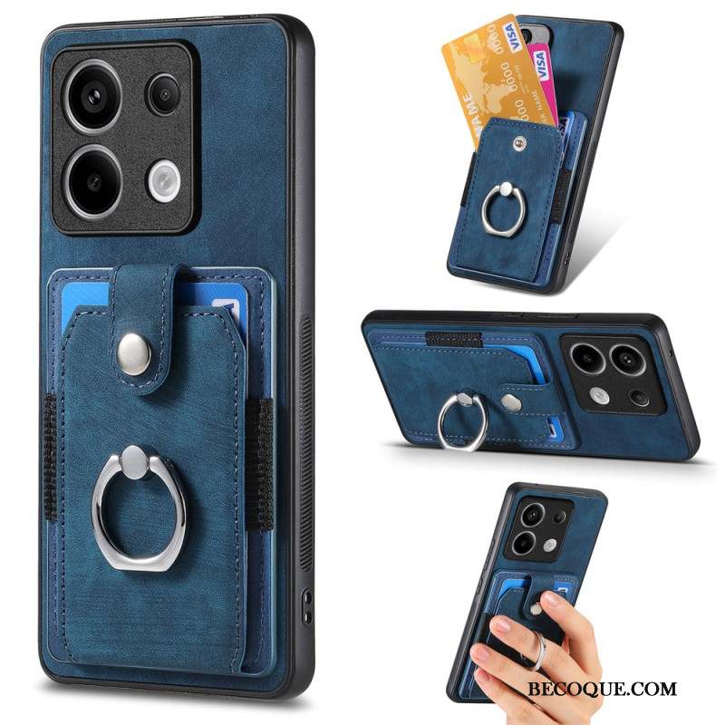 Coque Xiaomi Redmi Note 13 Pro 5G / Poco X6 5G Porte-Cartes et Anneau-Support