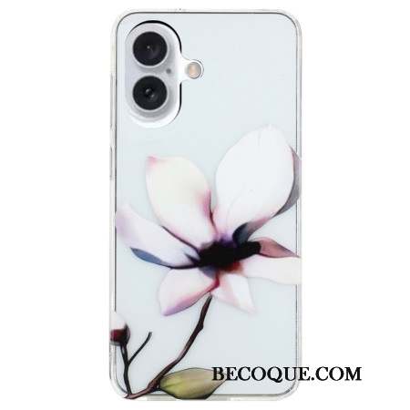 Coque iPhone 16 Plus Fleur Blanche