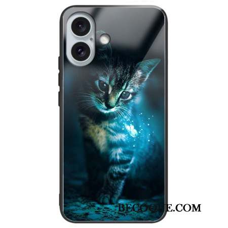 Coque iPhone 16 Plus Verre Trempé Chat