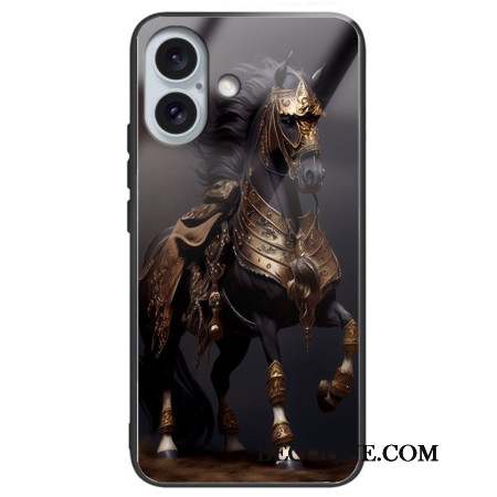 Coque iPhone 16 Plus Verre Trempé Cheval Masqué