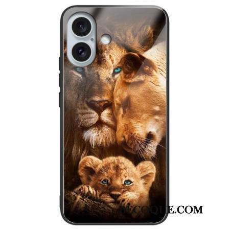 Coque iPhone 16 Plus Verre Trempé Lions