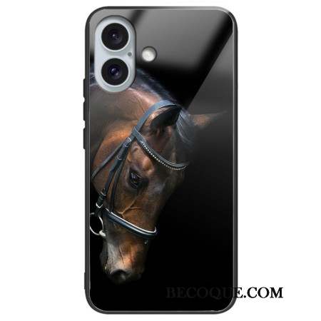 Coque iPhone 16 Plus Verre Trempé Tête de Cheval