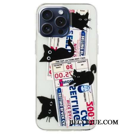 Coque iPhone 16 Pro Chats Noirs