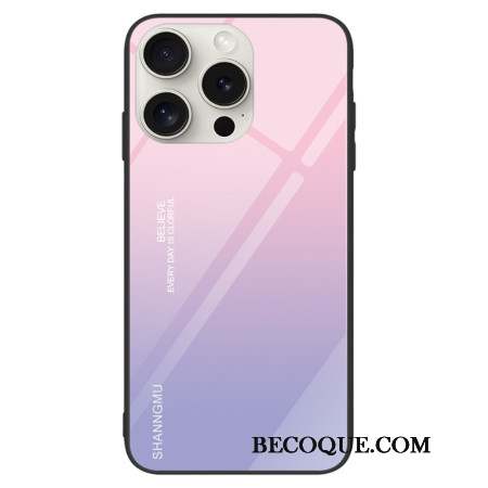 Coque iPhone 16 Pro Max Verre Trempé Dégradé Rose Violet