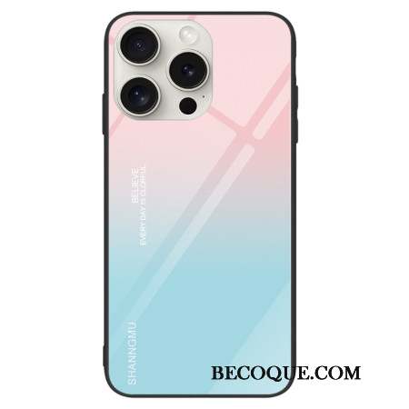 Coque iPhone 16 Pro Max Verre Trempé Dégradé Rose et Bleu