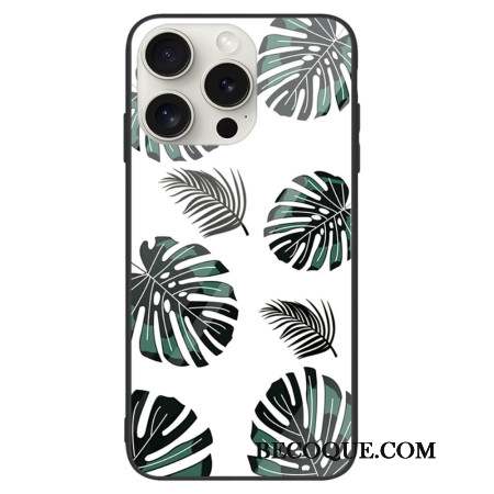 Coque iPhone 16 Pro Max Verre Trempé Feuilles