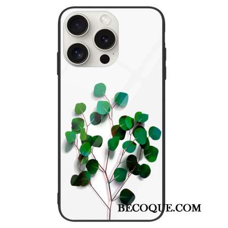 Coque iPhone 16 Pro Max Verre Trempé Feuilles Vertes