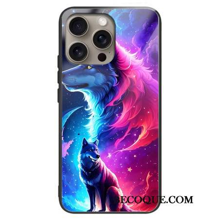 Coque iPhone 16 Pro Max Verre Trempé Loup Étoilé