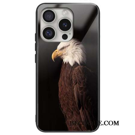 Coque iPhone 16 Pro Max Verre Trempé Motif d'Aigle Imprimé