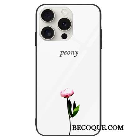 Coque iPhone 16 Pro Max Verre Trempé Pivoine