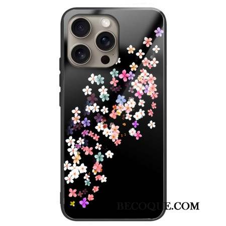 Coque iPhone 16 Pro Max Verre Trempé Pluie Florale