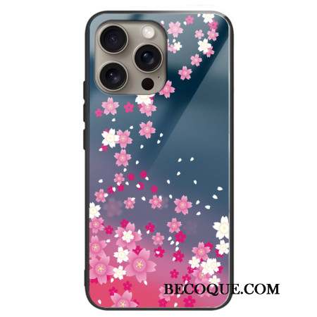 Coque iPhone 16 Pro Max Verre Trempé Pluie de Coeurs