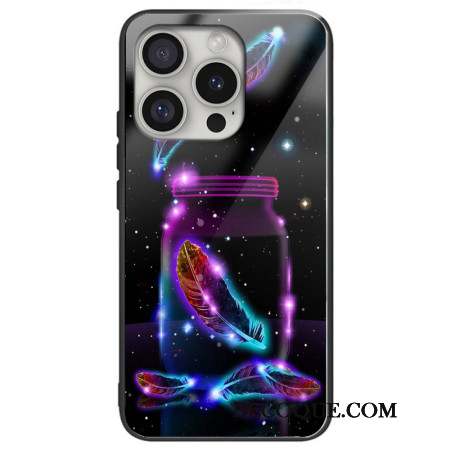 Coque iPhone 16 Pro Max Verre Trempé Plume Fluorescente