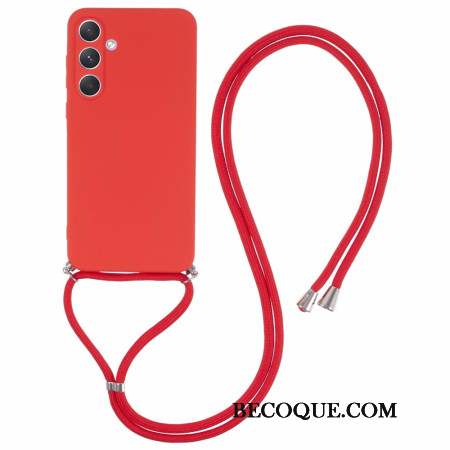 Coque à Cordon Samsung Galaxy A55 5G Rouge