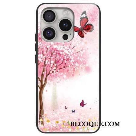 Coques iPhone 16 Pro Verre Trempé Cerisier en Fleurs