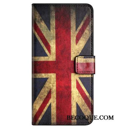 Etui Portefeuille pour Samsung Galaxy S24 FE avec Motif Union Jack